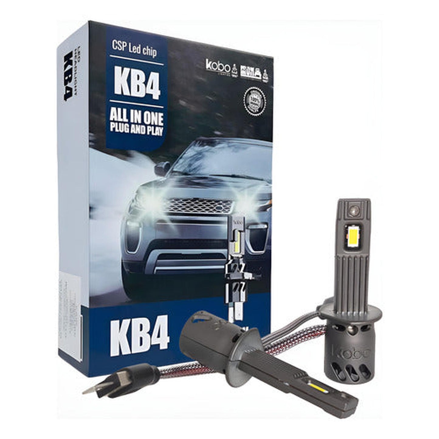 Kit Turbo Led Kb4 H1 H4 H7 H11 9005 9006 30000lm