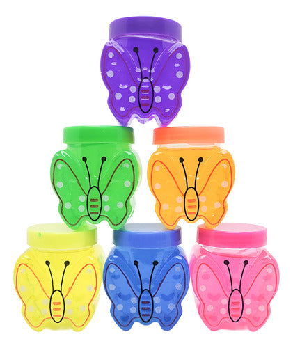 Pack 24 Slime Diseño Mariposa Colores Surtidos Juguete Niños