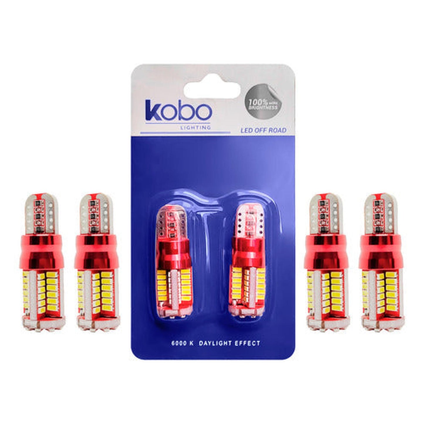 Pack 6 Ampolletas Luces Led T10 - W5w Cola De Pescado 5w