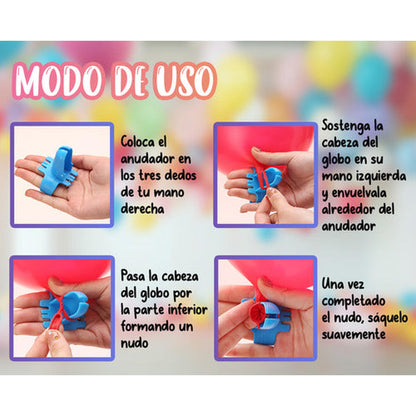 Set 2 Herramienta Para Hacer Nudos Atador De Globos Fiestas