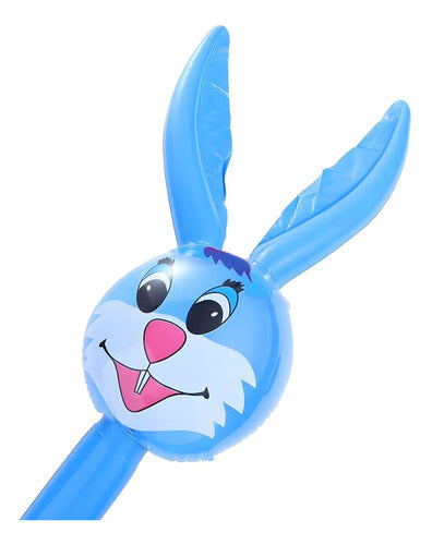 Juguete Inflable Conejo 110cm Celeste Rosado Niños