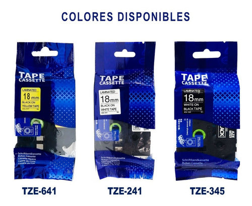 Cinta Tze-241 Brother Alternativa 18mmx8m Blanca