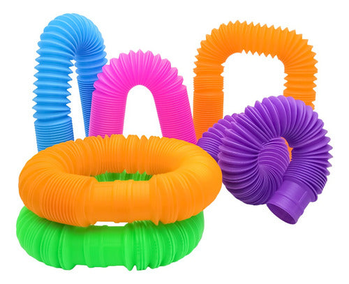 Pack 6 Tubos Juguete Sensorial Cumpleaños Antiestrés