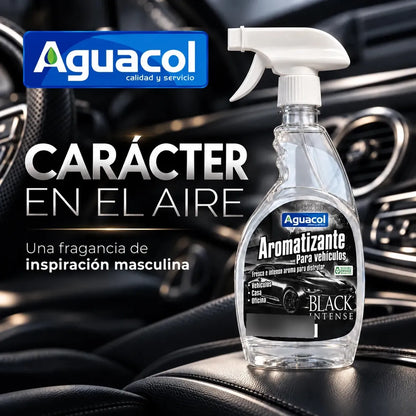 Aromatizante Aguacol Black Intense 550cc para Auto y Ambientes