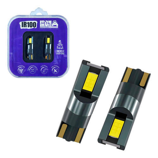 Pack 2 Ampolletas Luces Led T10 Ir100 color blanco - Cola De Pescado 24w