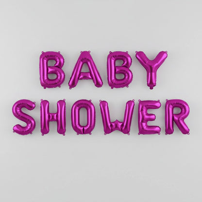 Globos Baby Shower Fucsia Letras Baby Shower Niña