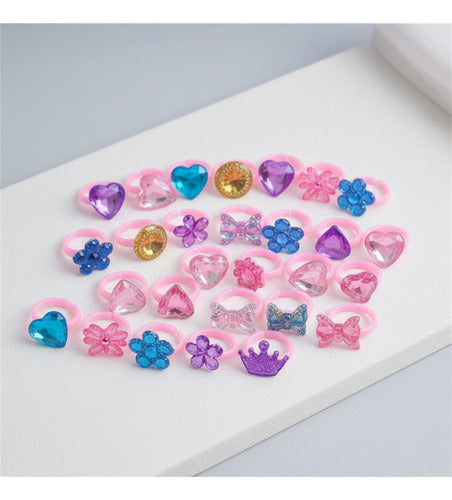 36 Unidades Anillos Diseños Surtidos Joyería Para Niñas