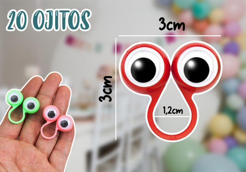 Pack 20 Ranita Saltarina + Ojitos Sorpresa Cumpleaños