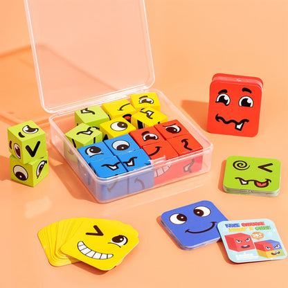 Juego De Puzzle Cubos Didáctico Expresiones Y Emociones