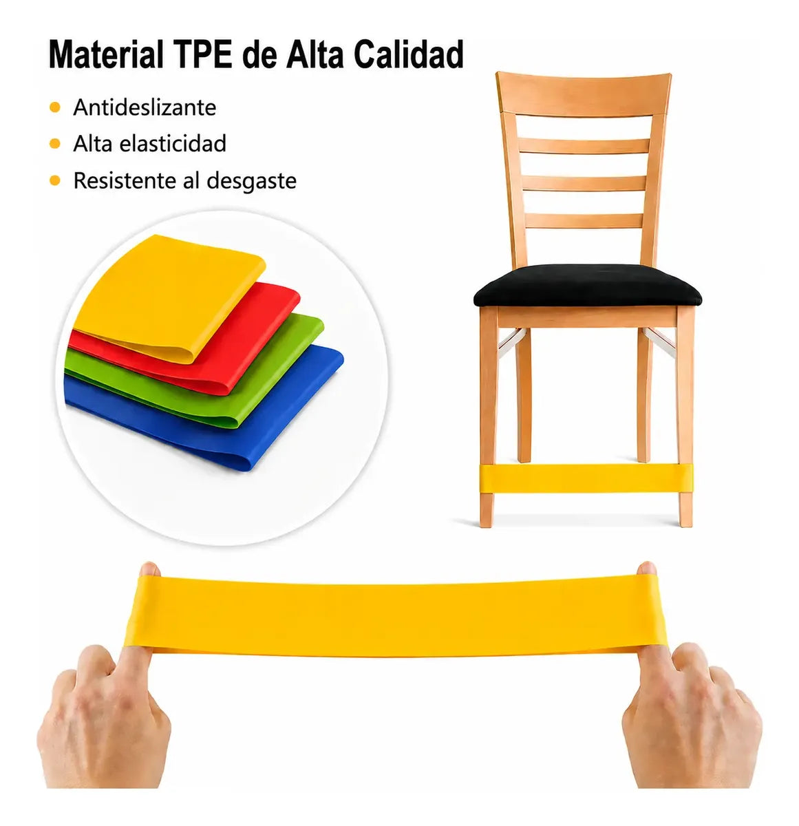 Cinta Banda Rebotadora Para Silla Hiperactividad Niños Tea Amarillo