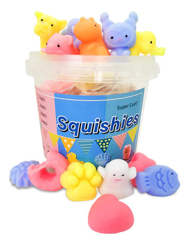 Pack 36 Unidades Squishys Balde Antiestres Juguete Surtidos