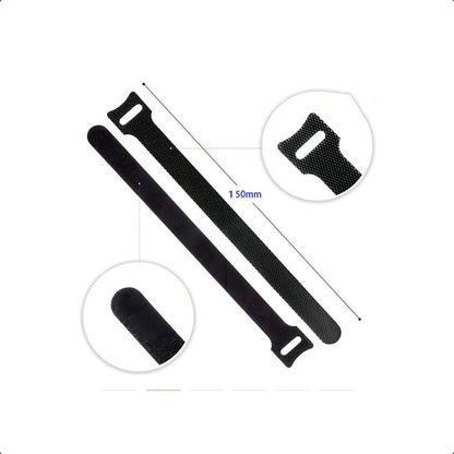 Bridas Amarra Cables Velcro Negro Cinta Pack 100 Individual