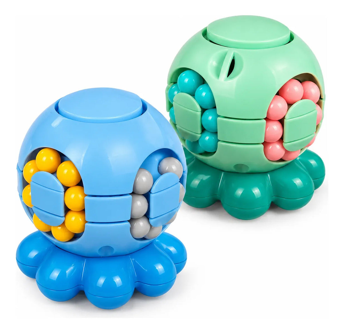 Juguete Sensorial Pulpo Puzzle Giratorio con Bolitas Antiestrés