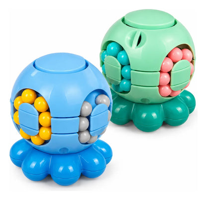 Juguete Sensorial Pulpo Puzzle Giratorio con Bolitas Antiestrés