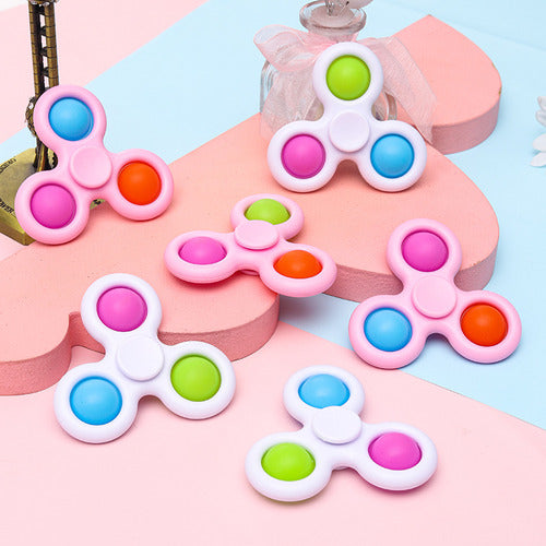 Pack 10 Spinner Pop It Antiestrés - Sorpresa Cumpleaños