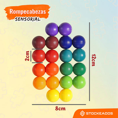 Rompecabezas De Esferas De Colores Juguete Sensorial Ingenio