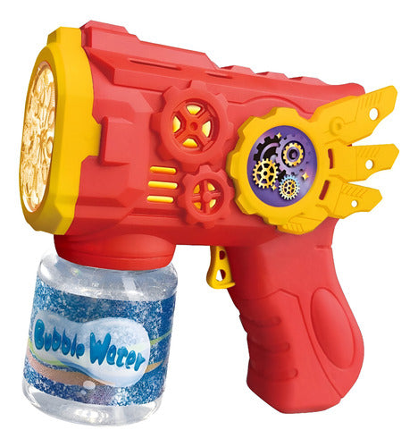 Pistola De Burbujas Color Rojo Lanza Burbujas