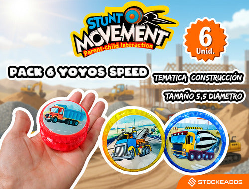 Pack 6 Yoyo Con Luz Juguete Sorpresa Cumpleaños