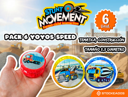 Pack 6 Yoyo Con Luz Juguete Sorpresa Cumpleaños