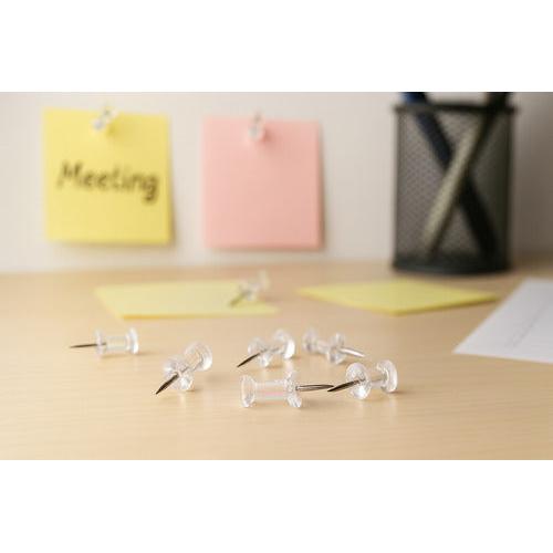 Pack 50 Chinchetas Push Pin Transparentes Pizarras Corcho
