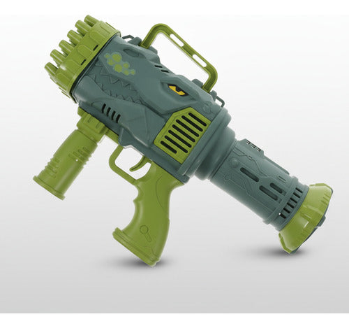 Pistola De Burbujas Verde Diseño Dinosaurio Lanza Burbujas