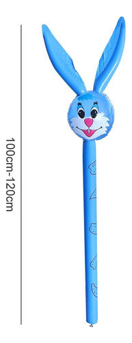 Juguete Inflable Conejo 110cm Celeste Rosado Niños