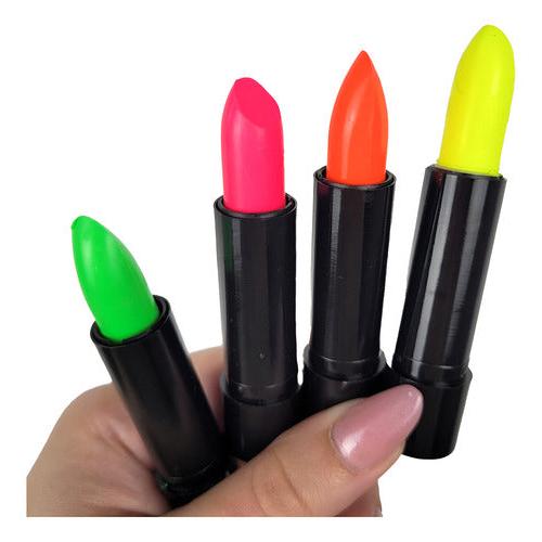 Pack 6 Labiales Labial Fluor Fiesta Neón Colores