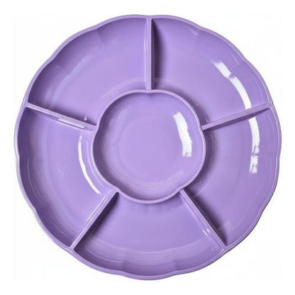 Pack 3 Bandejas Cumpleaños Picoteo Color Lila Morada 30x30cm