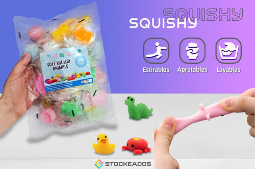 Pack 36 Unidades Squishys Antiestrés Juguete Cumpleaños