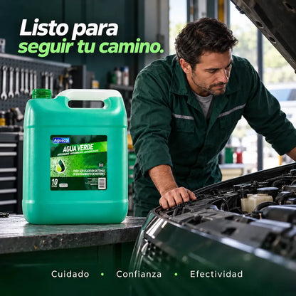 Agua Verde Refrigerante Antioxidante Aguacol 10 Litros Verde