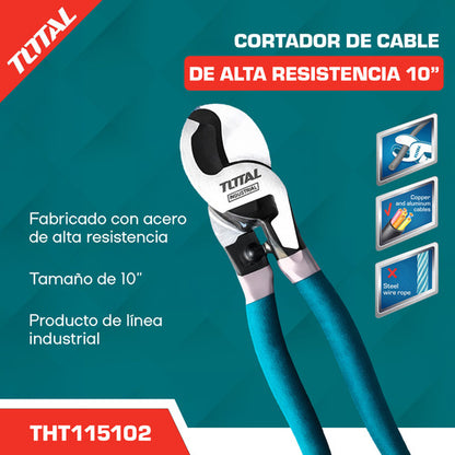 Cortador De Cable 10 Pulgadas Total Tht115102