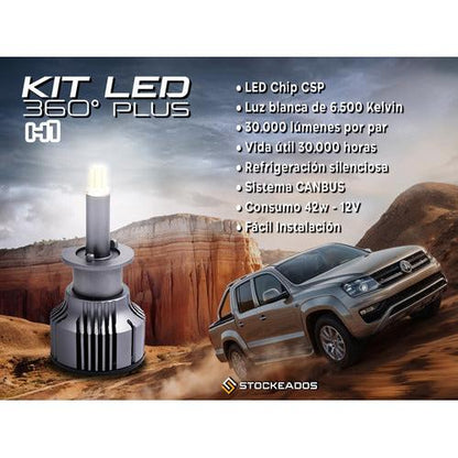 Kit Turbo Led Para Foco Lupa 360 Canbus H1 H4 H7 H11 9005/6
