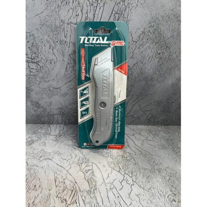 Cuchillo Cartonero Aluminio 61x19mm Bloqueo Automático Total