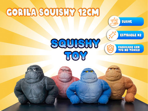 Squishy Juguete Antiestrés Gorila Colores Tiktok 12cm