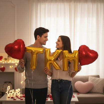 Globos San Valentín Globos Metalizados Tkm + Corazones