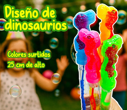 Pack 12 Burbujas Vara 25cm Para Niños Diseños Cumpleaños