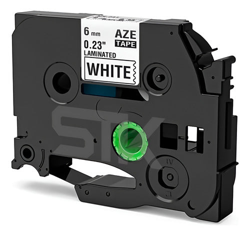 Cinta Tze-211 Alternativa Rotuladora Brother 6mmx8m Blanca