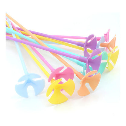 Pack 12 Varillas 42cm Porta Globos Multicolor Pastel Macaron