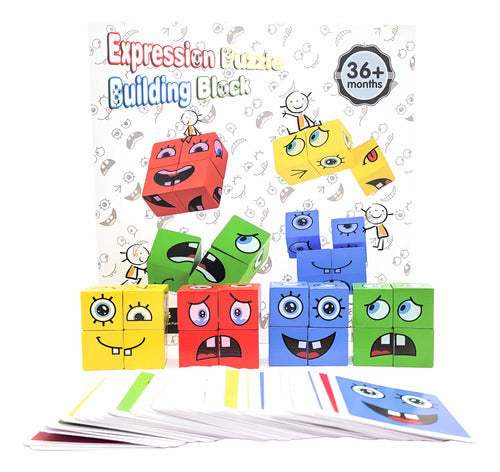 Juego De Puzzle Emociones En Caja Cubos Didácticos