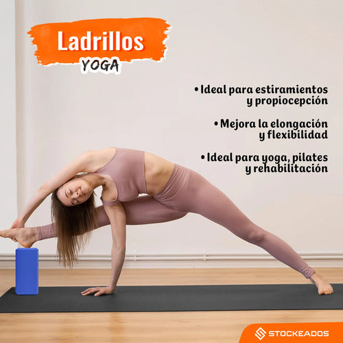 Ladrillo Bloque Yoga Goma Eva Pilates Fitness Colores