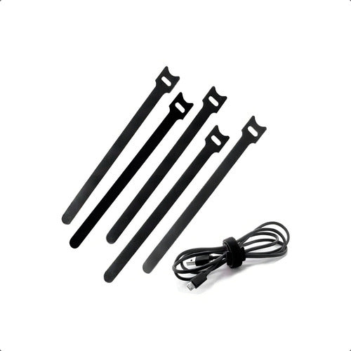 Bridas Amarra Cables Velcro Negro Cinta Pack 100 Individual