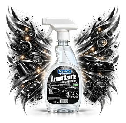 Aromatizante Aguacol Black Intense 550cc para Auto y Ambientes