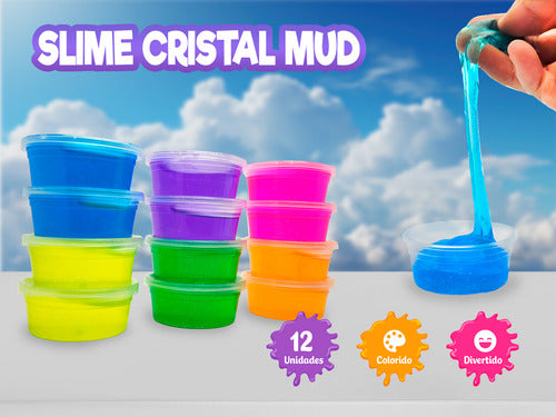Pack 12 Slime Colores - Juguete Sorpresa Cumpleaños