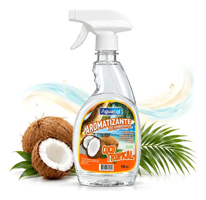 Aromatizante De Auto Ambientes Aguacol Coco Tropical 550cc Naranja Coco Tropical