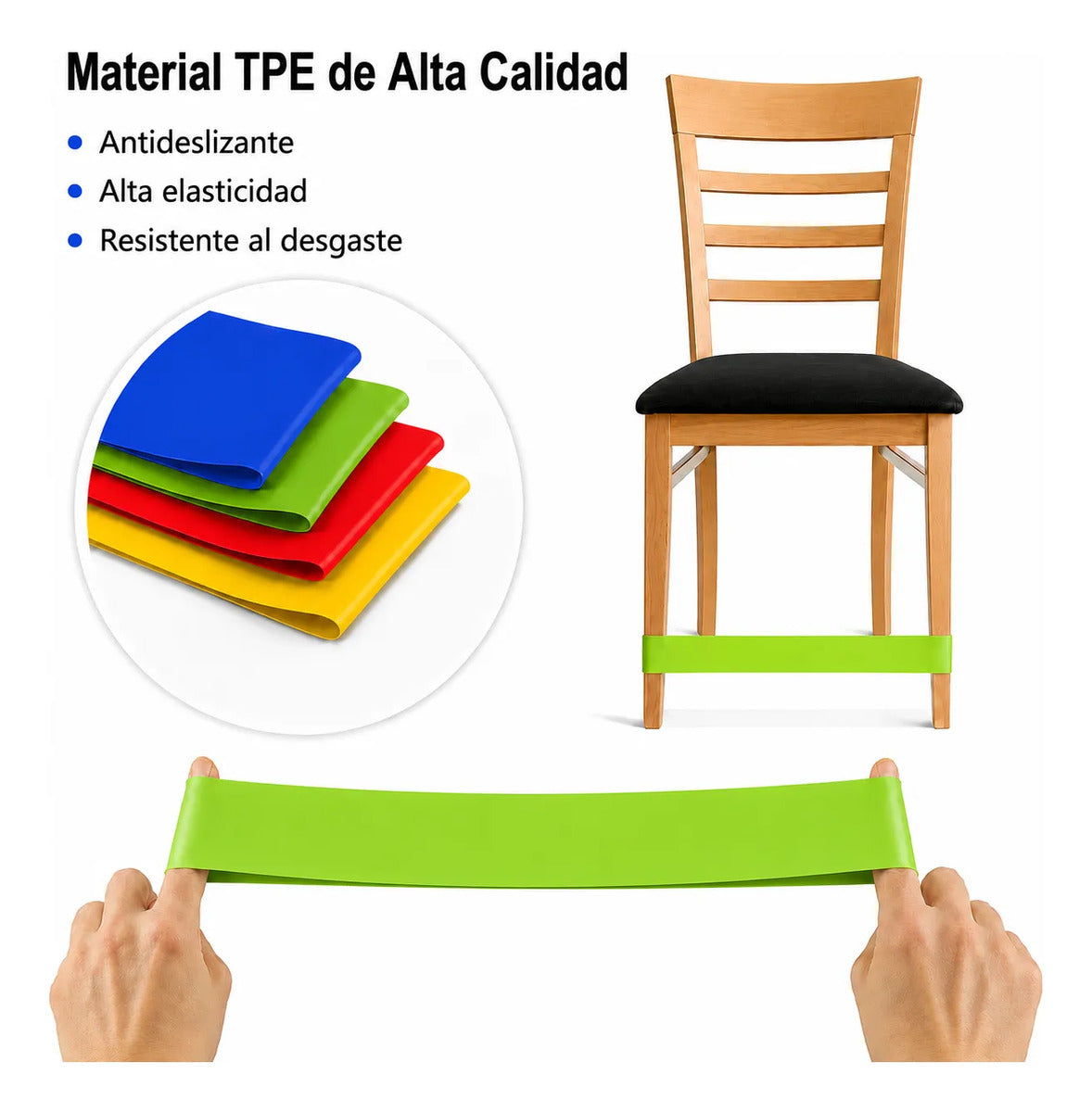 Cinta Banda Rebotadora Para Silla Hiperactividad Niños Tea Verde Lima