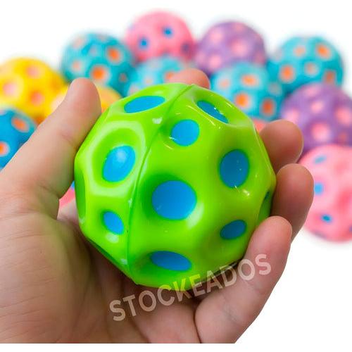 Pack 12 Pelotas Asteroide De Rebote Alto Juguete Sensorial