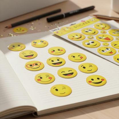 Pack 270 Stickers Adhesivos Diseños Emojis Surtidos