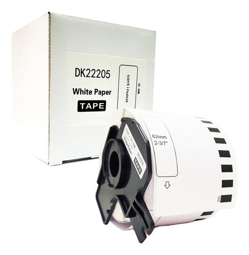 Rollo Etiquetas Generica Dk2205 62mm X 30.48mts