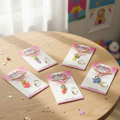 Pack 20 Collares + Anillos Niña Juguetes Sorpresa Cumpleaños