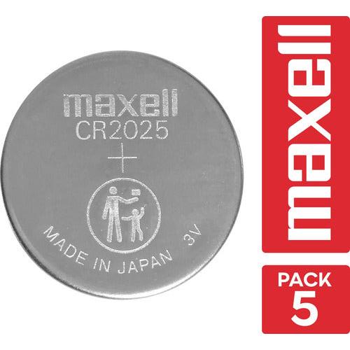 Pack 5 Pilas Cr2025 Maxell Lithium Japonesa 3v